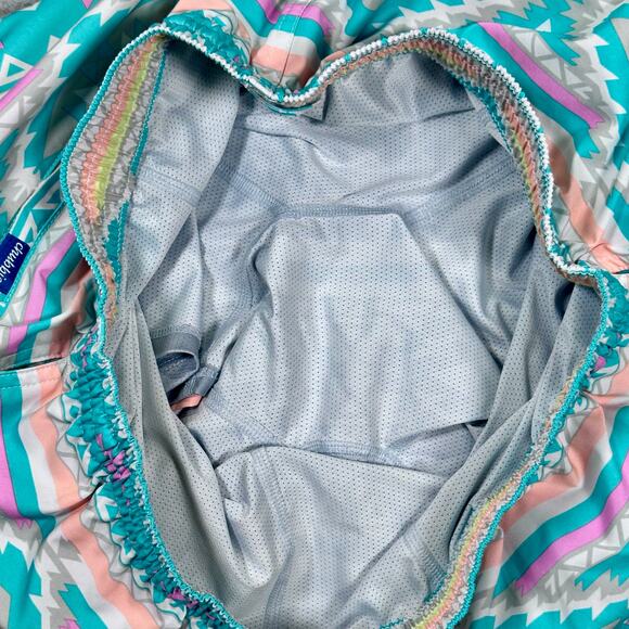 Chubbies En Fuegos Trunks Men's X-Large 5.5" Teal Geometric Swim Beach Shorts - Picture 5 of 7